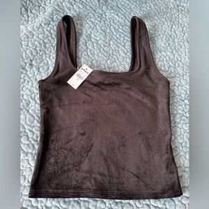 Express Women's Velvet Black Tank Top